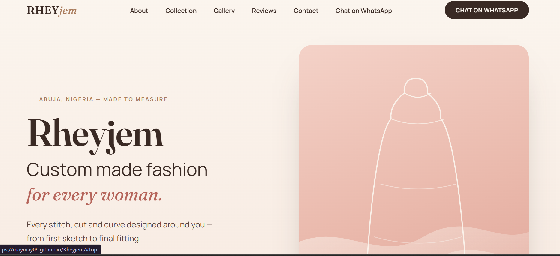 Rheyjem homepage screenshot